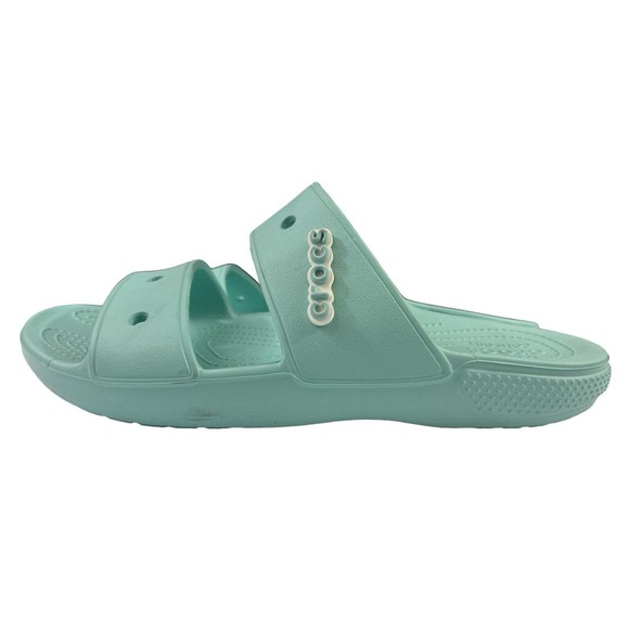 Iconic‎ Crocs Comfort Turquoise Slide Sandals M 9 W 11 - Picture 1 of 6